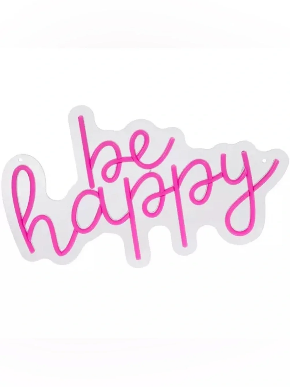 Pink Be Happy LED Neon Sign